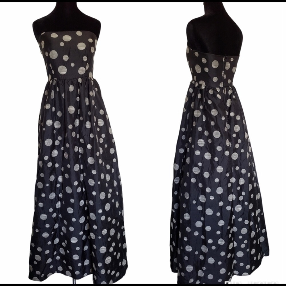 Jodi kristopher polka dot strapless dress!